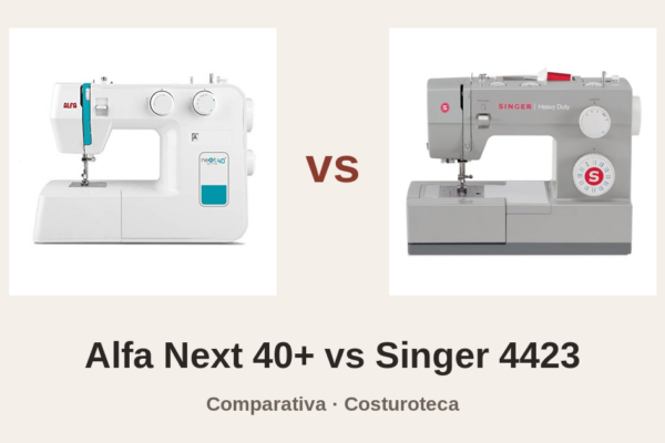 Alfa Next 40+ Spring y Singer Heavy Duty 4423 una al lado de la otra