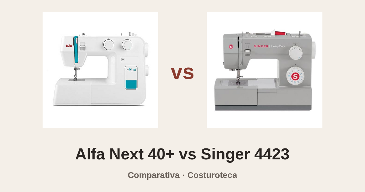 Alfa Next 40+ Spring y Singer Heavy Duty 4423 una al lado de la otra